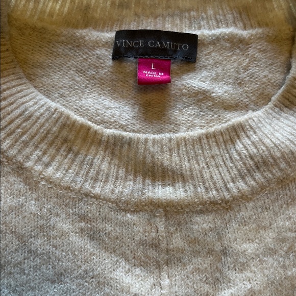 Vince Camuto Women's Cream Crewneck Sweater - Picture 2 of 3